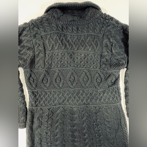 Aran Crafts Ireland Double Collar Merino Aran Coat - Picture 7 of 7